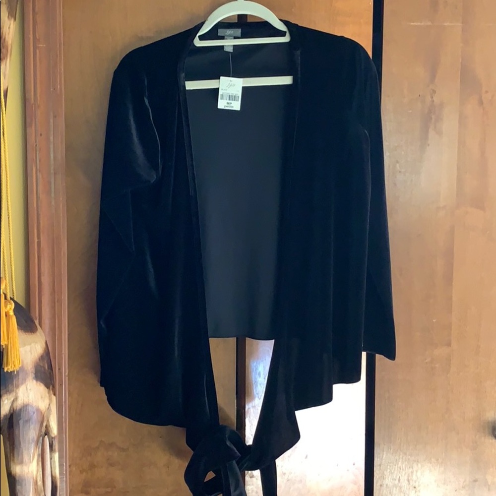 J Jill Velveteen wrap top or jacket. MP with tags.